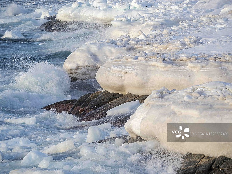 冬季，格陵兰岛的迪斯科湾。图片素材