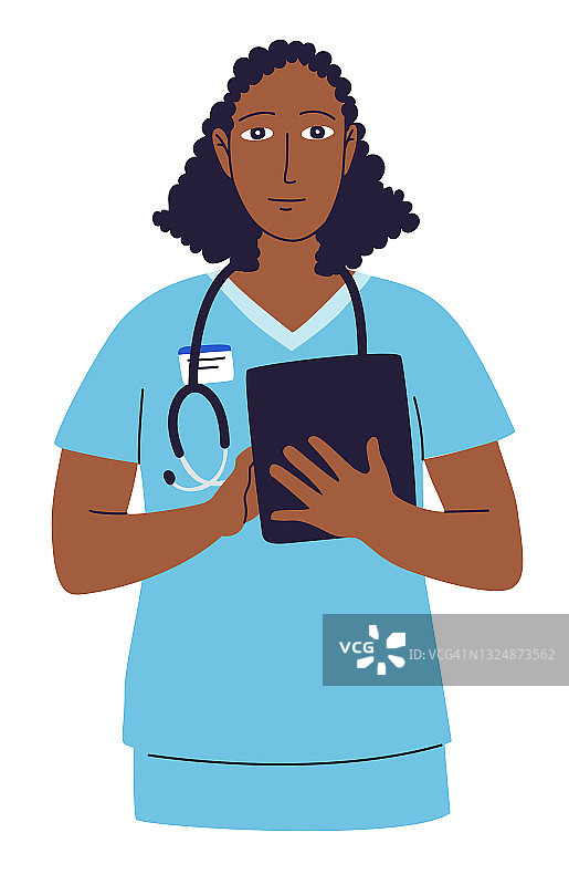 描绘年轻女医生的医疗保健理念。图片素材