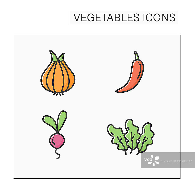 蔬菜颜色图标设置图片素材