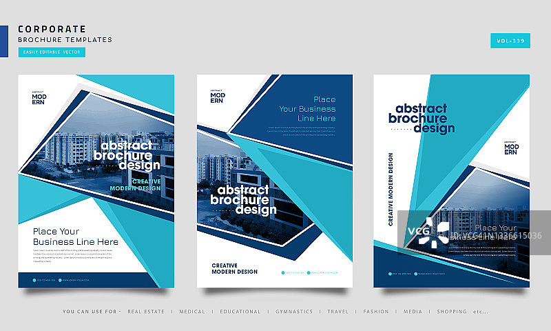 城市背景商业书籍封面设计模板集图片素材