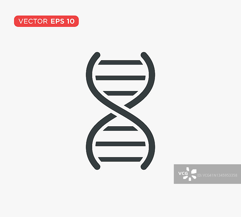 DNA螺旋图标矢量插图设计编辑可调整大小EPS 10图片素材