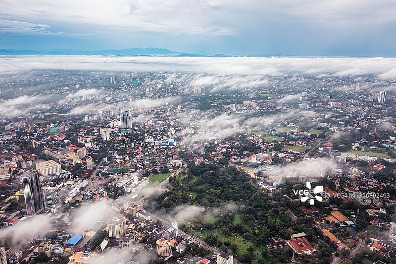 科伦坡上空的城市景观，斯里兰卡图片素材