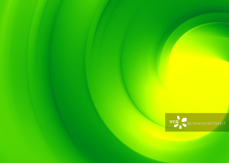 摘要绿黄色运动模糊的漩涡波曲线流体柔软的充满活力的彩色形状背景图片素材