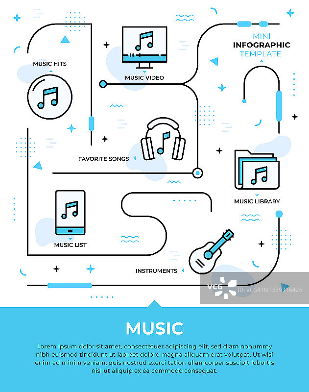 音乐信息图表设计图片素材