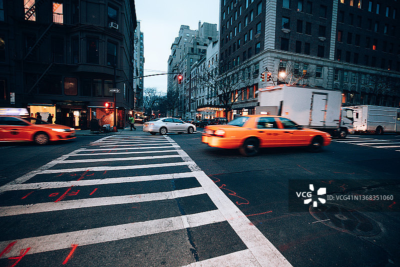 纽约市中心的交通状况图片素材
