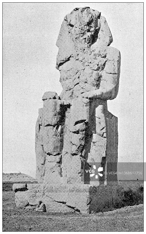 古埃及旅行照片:巨像的门农，声乐门农图片素材