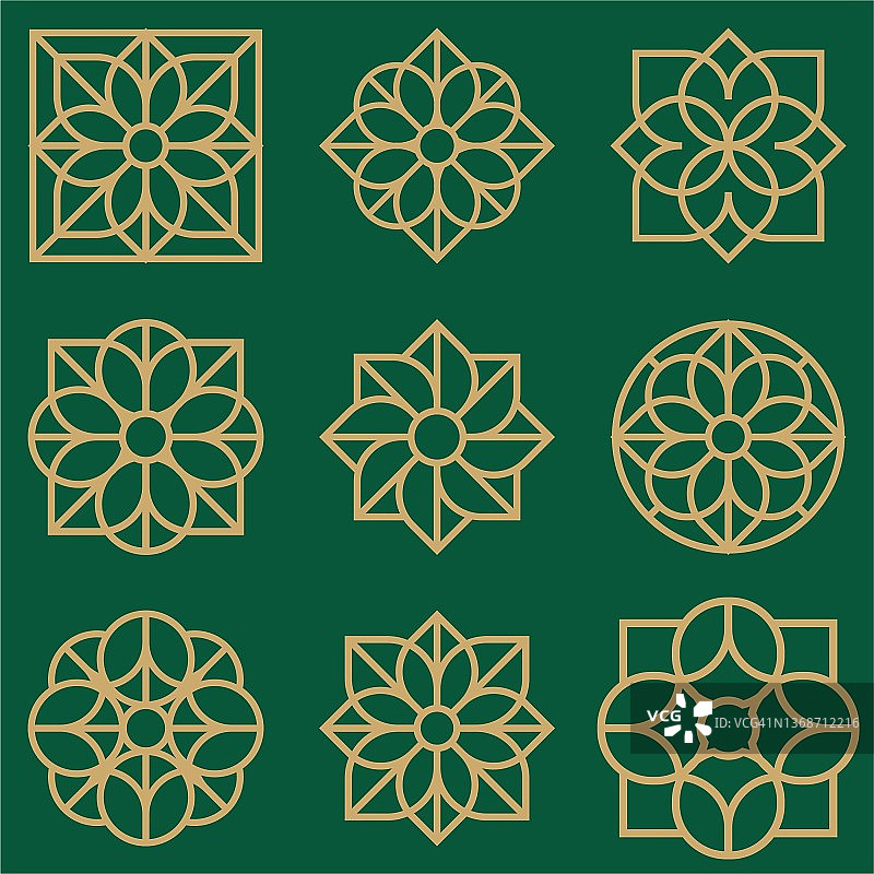 伊斯兰装饰矢量简单标志图片素材