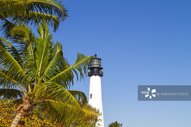 美国佛罗里达州，比尔·巴格斯州立公园的佛罗里达角灯塔和灯笼图片素材