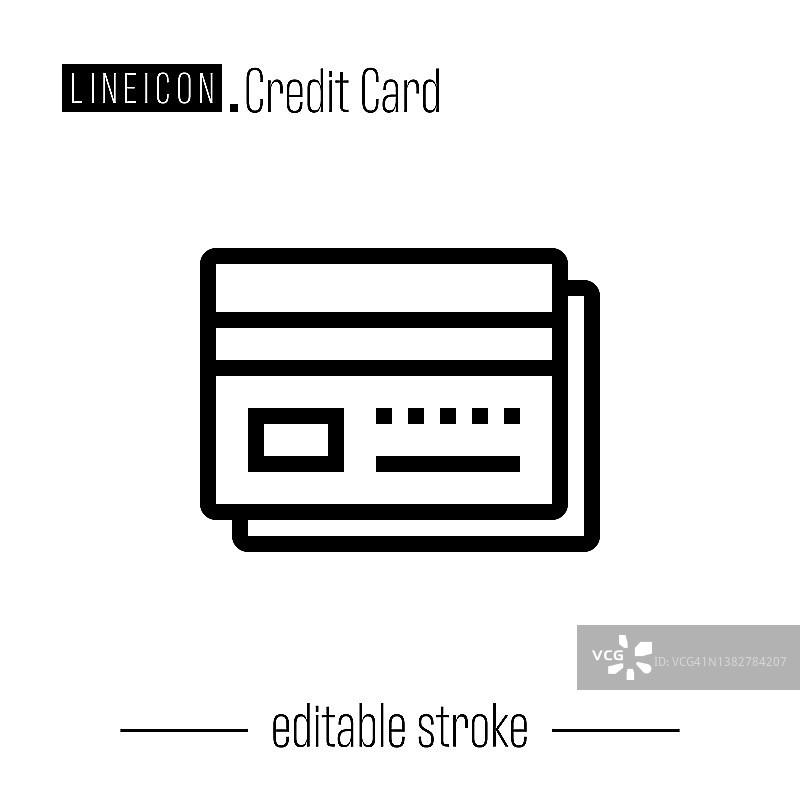 信用卡线路图标图片素材