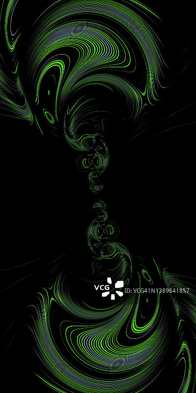 创意明亮的绿色条纹设计在一个普通的黑色背景图片素材