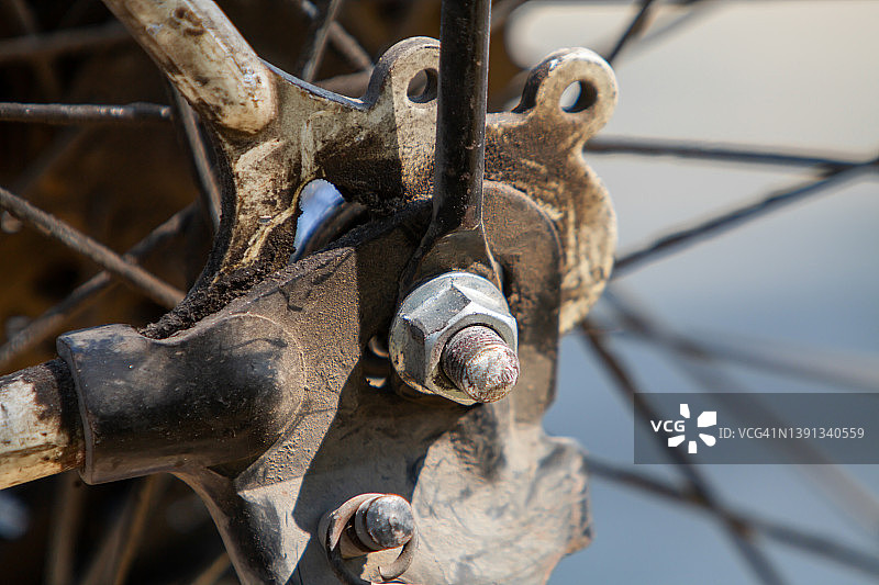 自行车修理链条和链轮系统图片素材