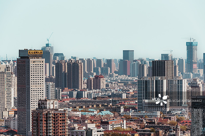 现代城市建设在天津，中国图片素材