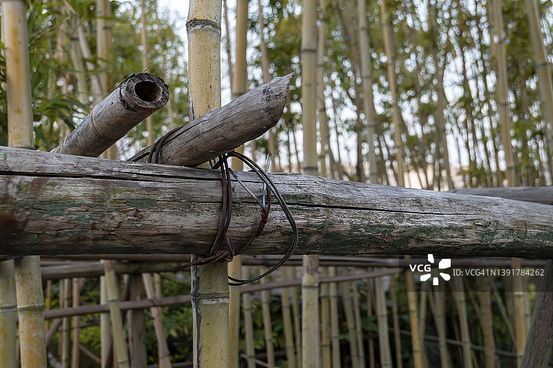 竹林与木材结合在一起图片素材