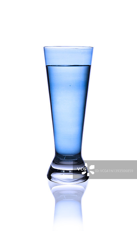 蓝色的图像空白蓝色玻璃与水的白色背景图片素材