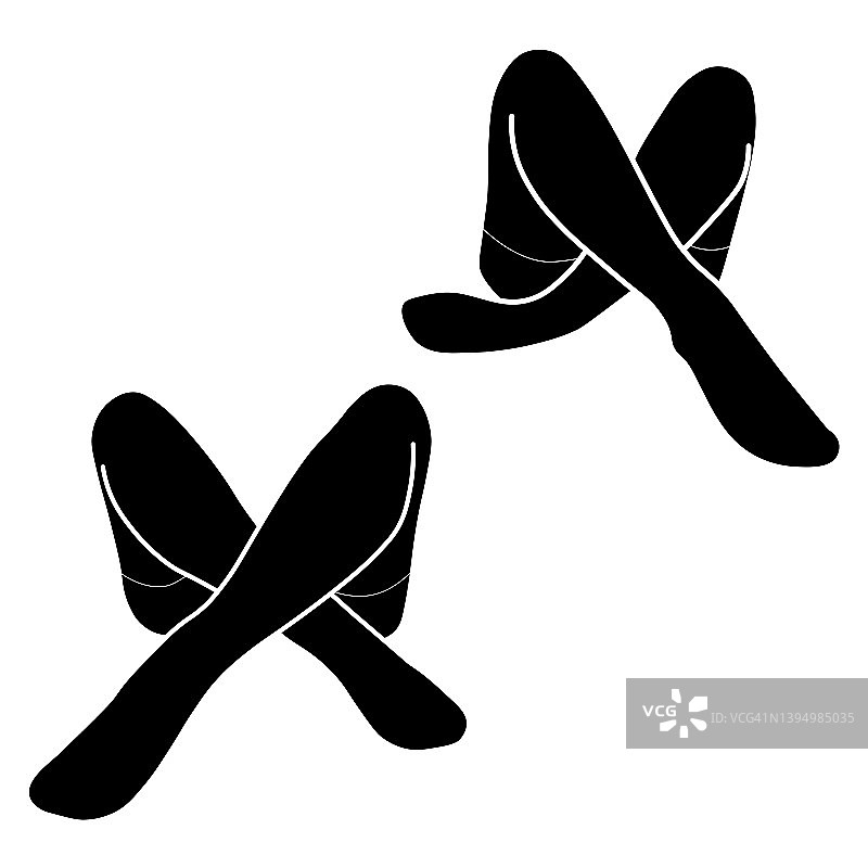 女性丝袜剪影简单简约矢量图标。女性的腿。轮廓吸引脚，矢量插图。在白色背景上发现了女人的腿。图片素材