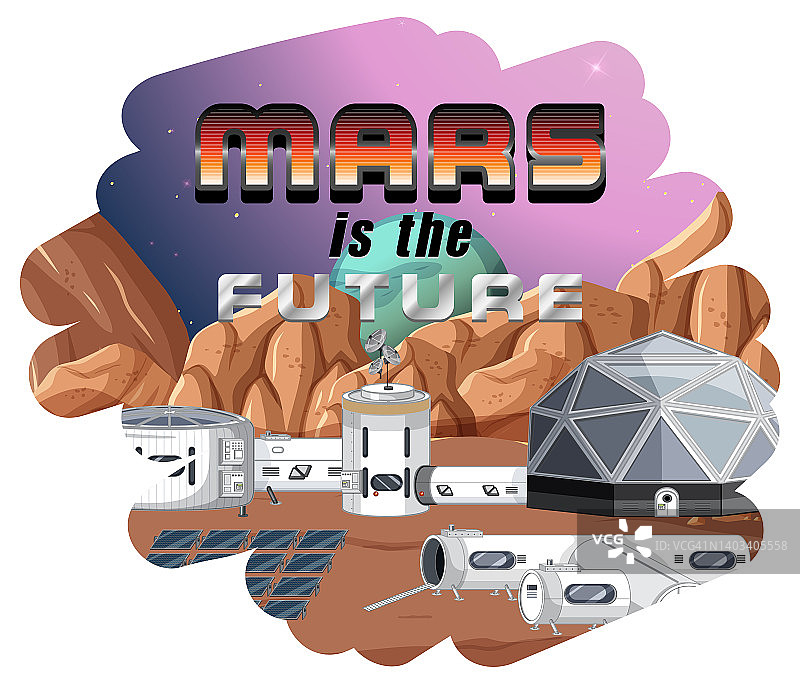 火星字是未来空间站的标志设计图片素材