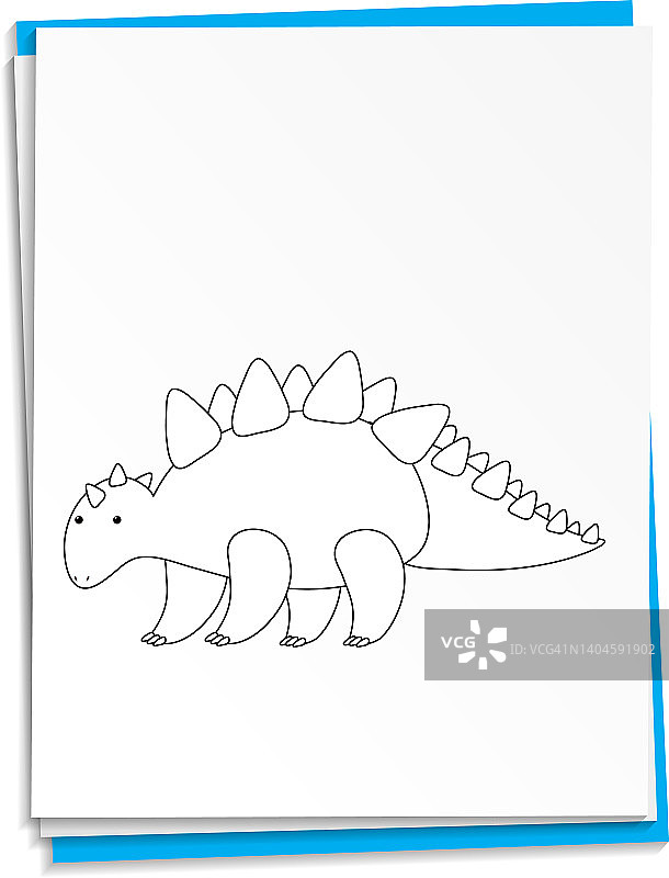 在纸上手绘恐龙图片素材