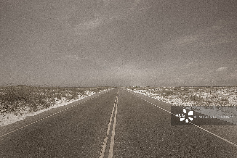 沙漠公路HDR图片素材