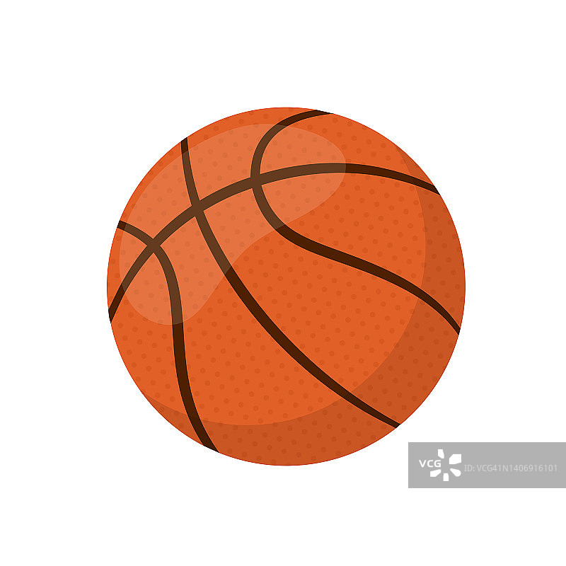 篮球图标孤立在白色背景。图片素材
