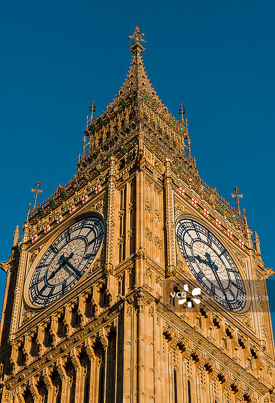 日落时分的大本钟，伦敦图片素材