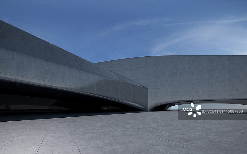 现代建筑的空旷广场正面图片素材