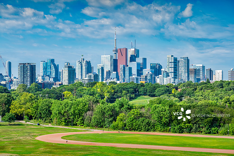 加拿大多伦多市中心天际线公园图片素材