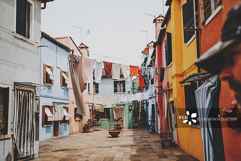 意大利布拉诺的彩色建筑图片素材