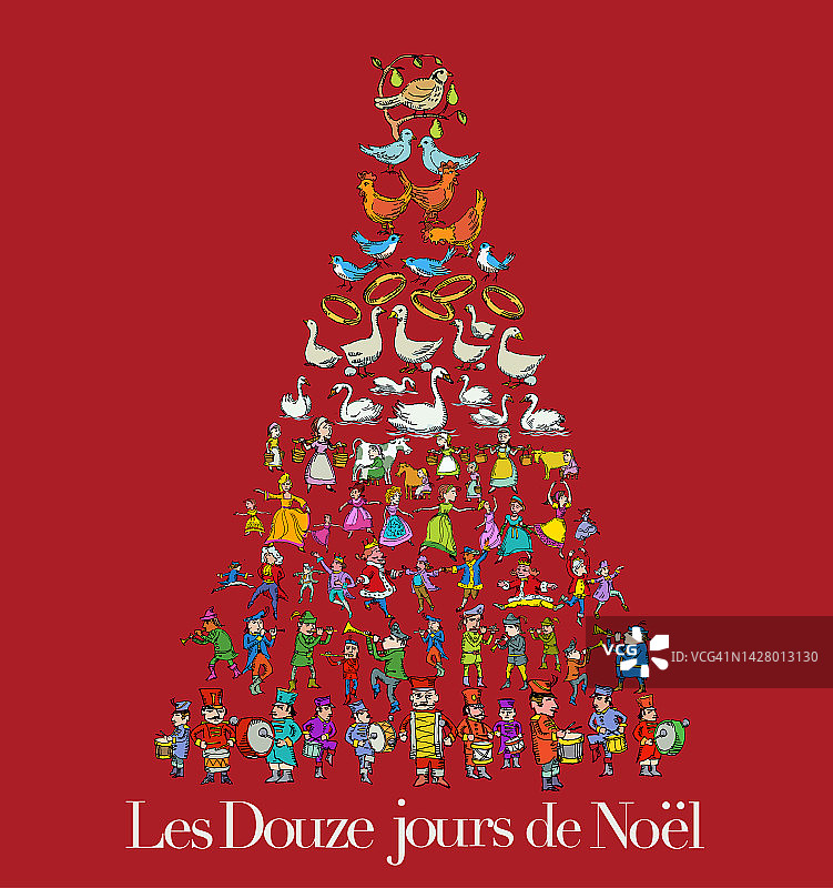 圣诞节的12天(法语)图片素材