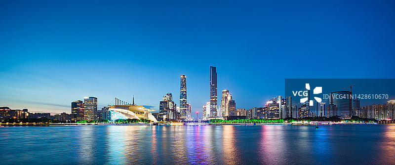 中国广州的城市夜景图片素材