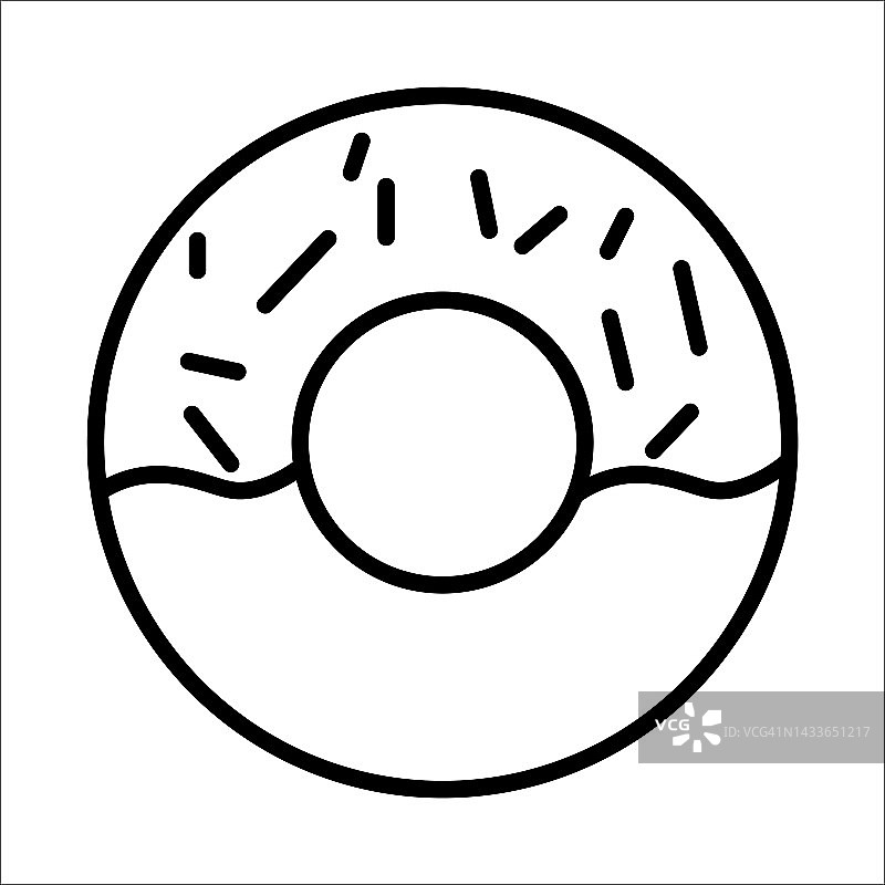 甜甜圈图标标志设计矢量模板插图标志和符号图片素材