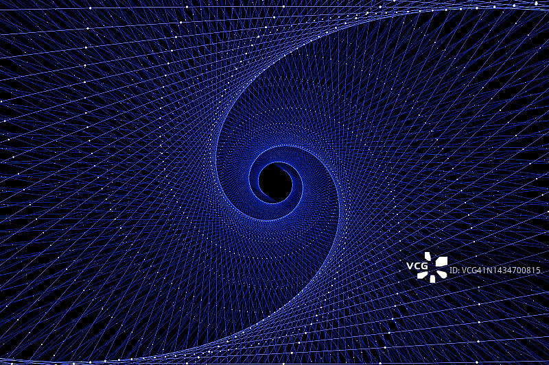 螺旋形态网络和粒子图片素材