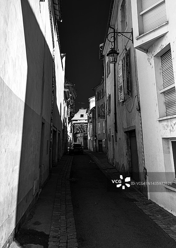 洛林的南希古城的古老中世纪街道。图片素材