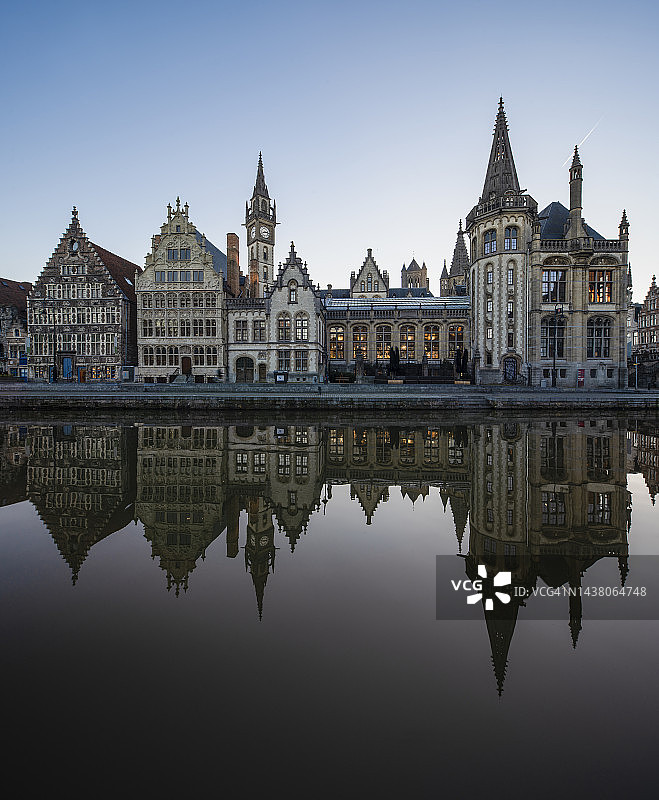 比利时根特的城市建筑。图片素材