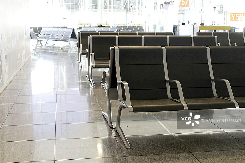 机场的一排空座位图片素材