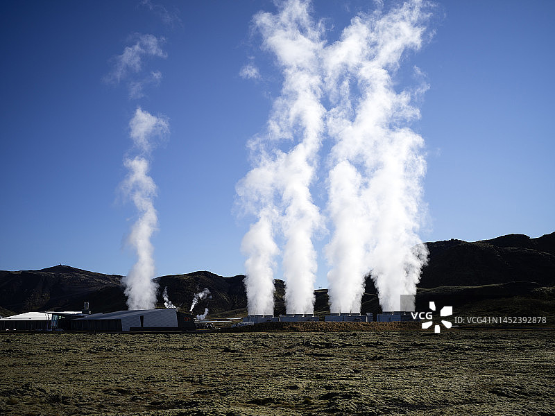 Steam at Hellisheiði Power Station, Iceland图片素材