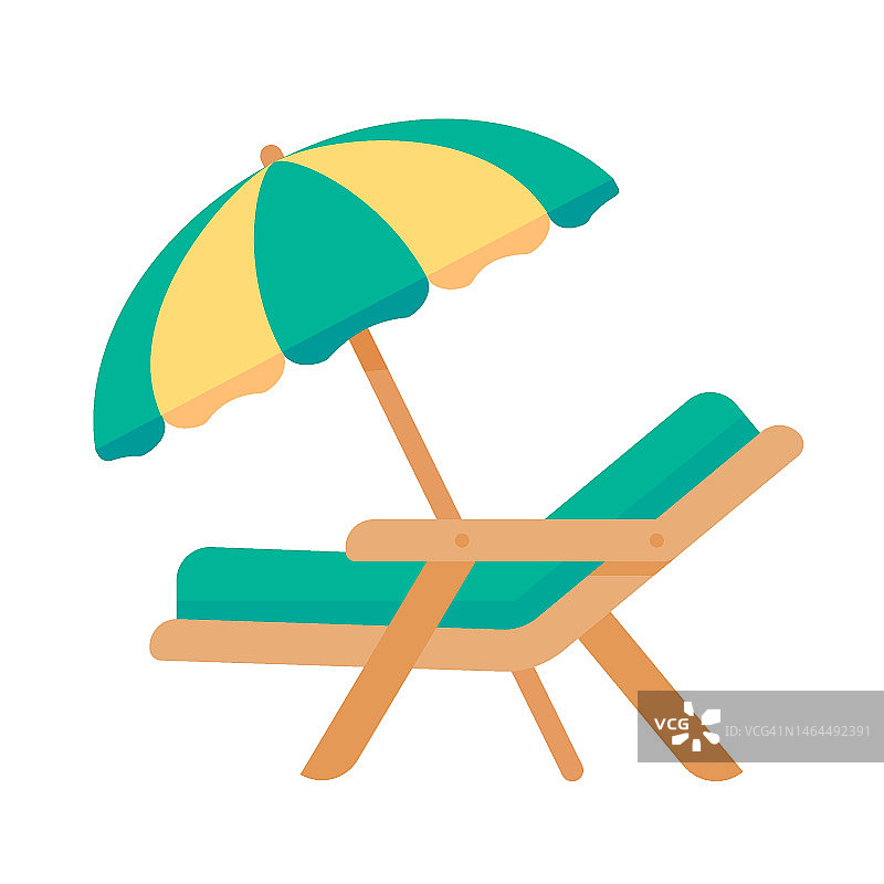 彩色沙滩椅，适合度假时在海边放松图片素材