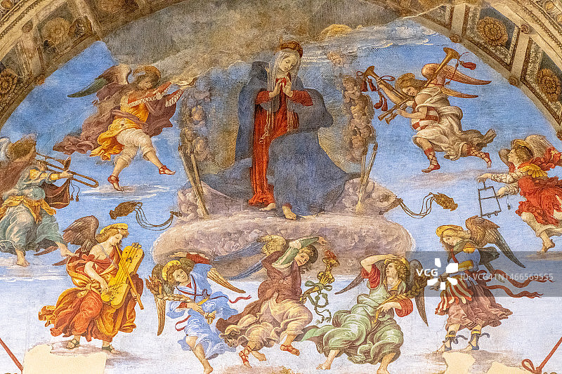 圣母升天，卡拉法教堂，米涅瓦大教堂(米涅瓦圣玛丽大教堂)，罗马，意大利图片素材