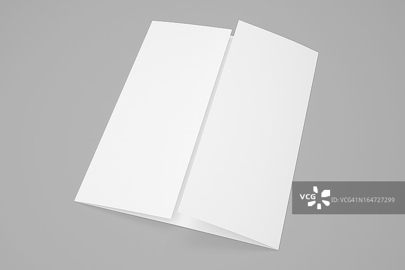 空白门折叠小册子与软阴影图片素材