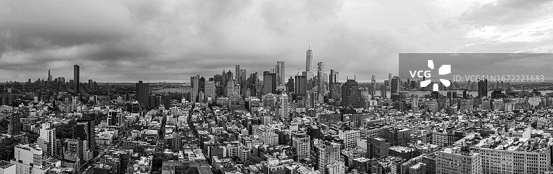从曼哈顿下城Soho鸟瞰。纽约。美国图片素材