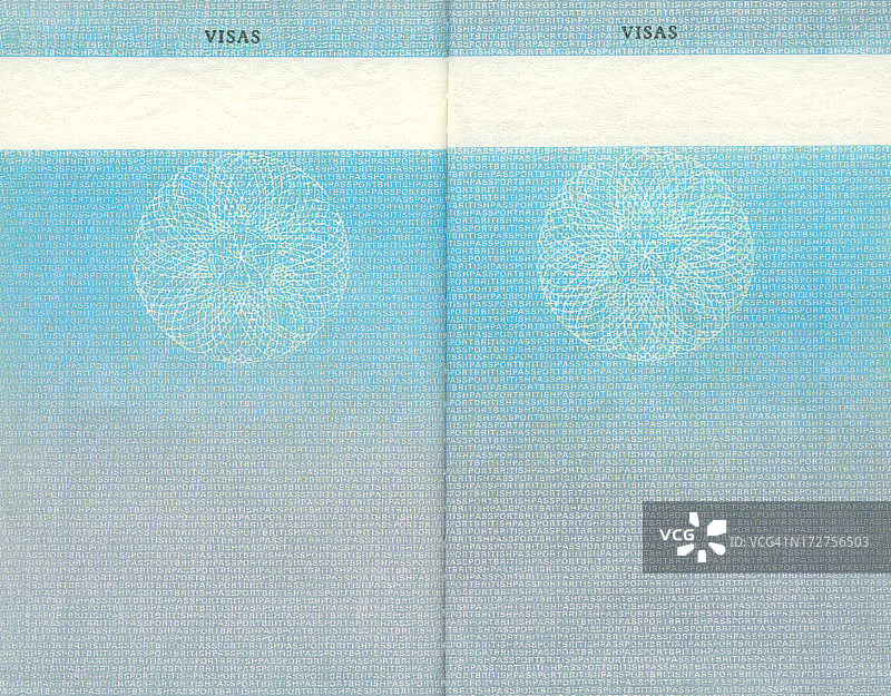 英国护照空白页图片素材