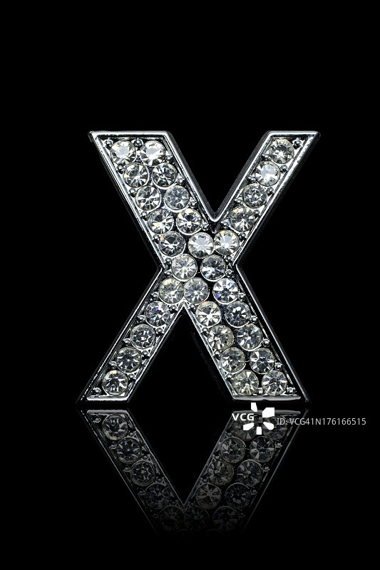 钻石字母X图片素材