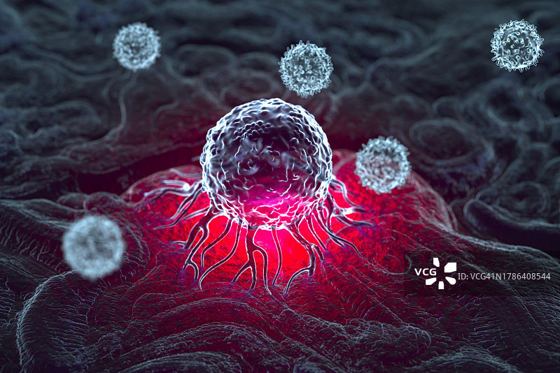 对癌症的免疫反应，插图图片素材
