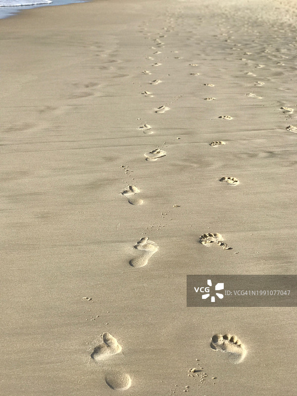 脚踩在沙滩上图片素材