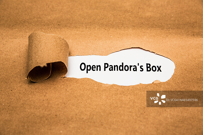 打开潘多拉的盒子图片素材