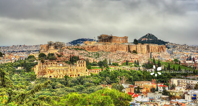 希腊雅典卫城图片素材