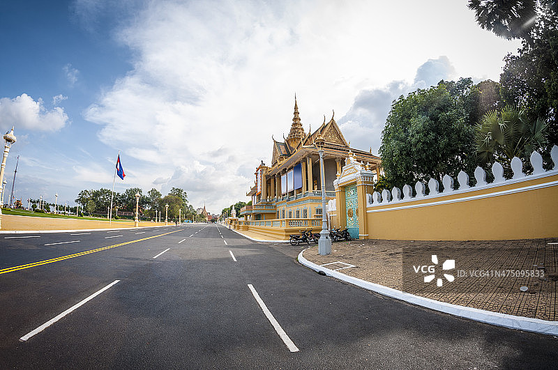 柬埔寨金边皇家宫殿的月光亭图片素材
