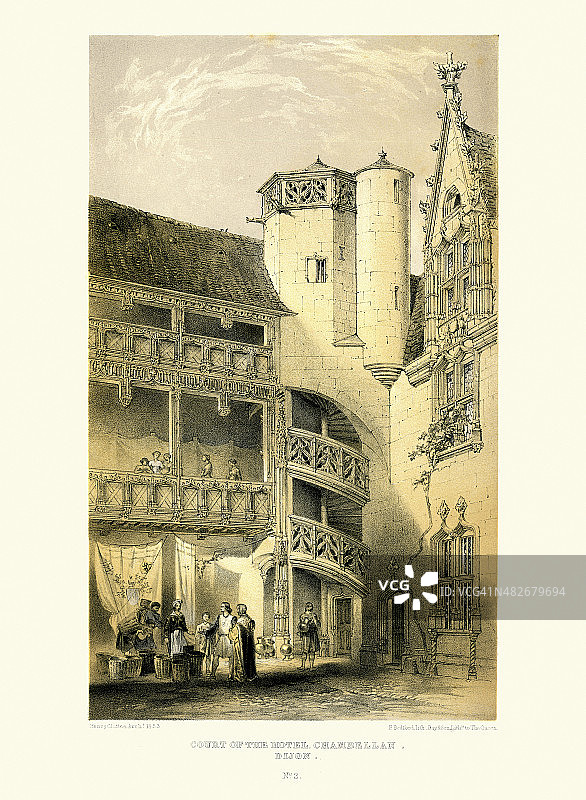中世纪建筑-宫廷酒店的Chambellan图片素材