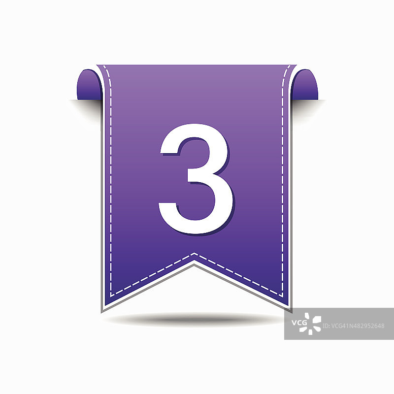 3数字紫色矢量图标设计图片素材