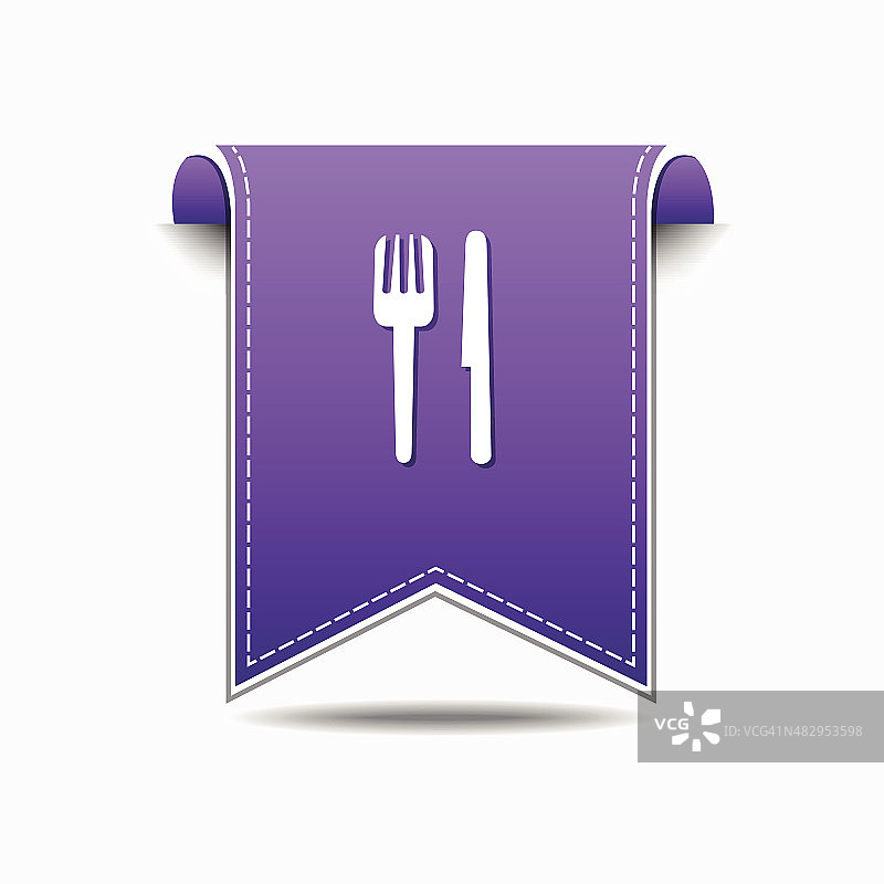 餐厅紫色矢量图标设计图片素材