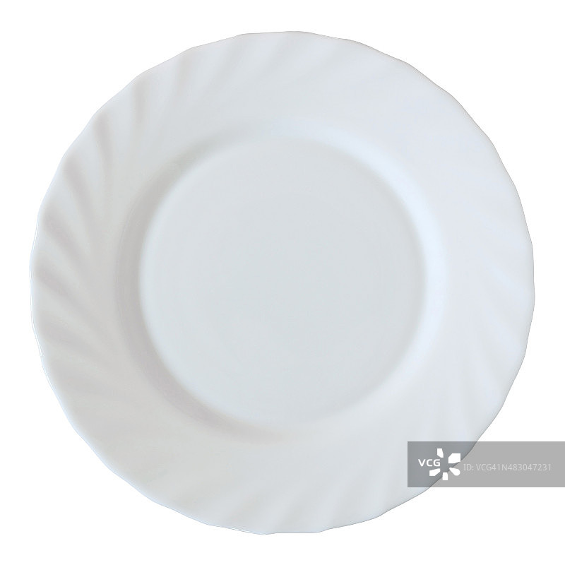空的白色盘子孤立在白色图片素材